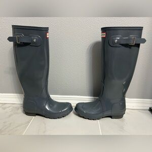 Hunter Tall Gray Rain Boots